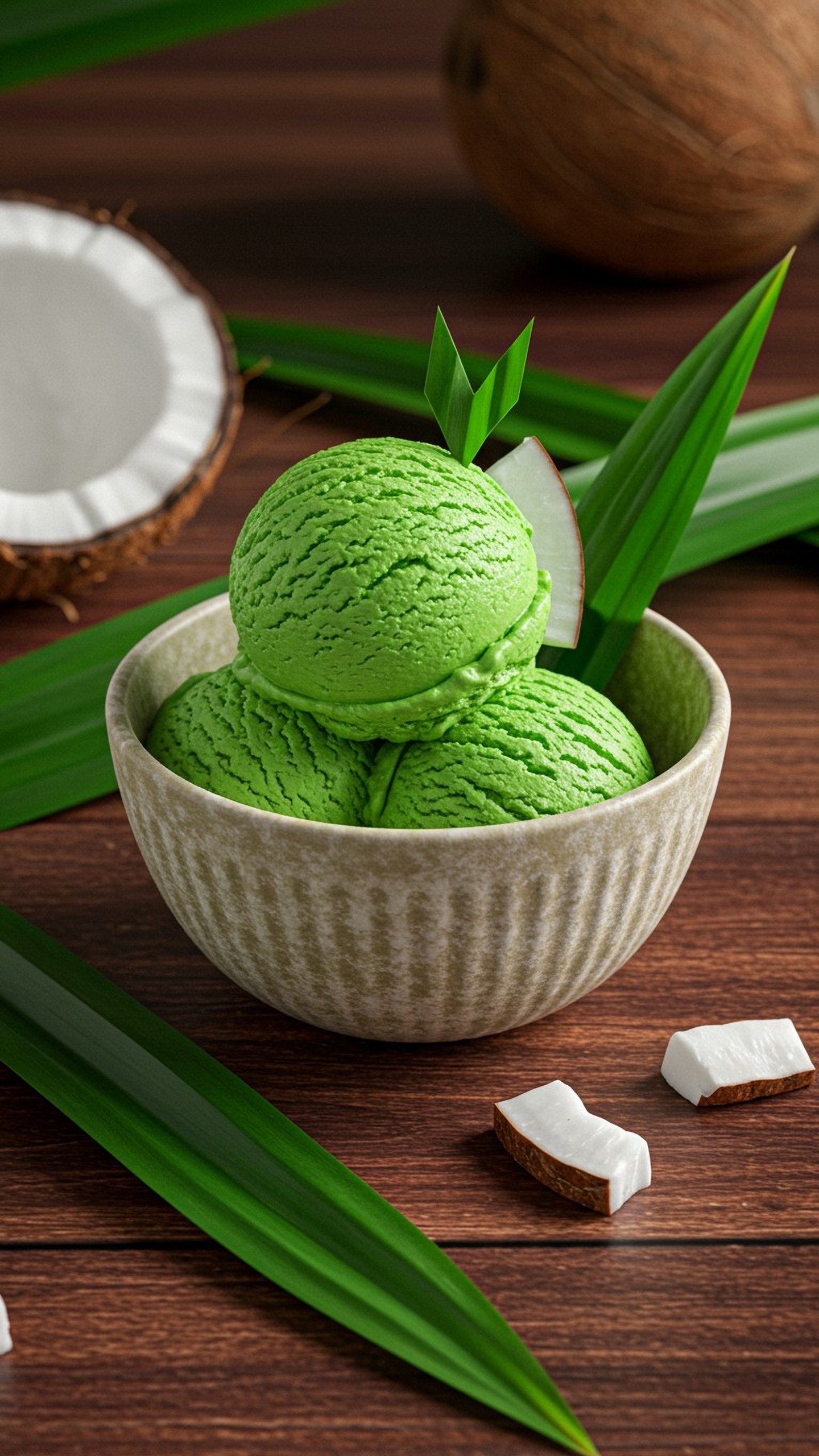 Mencicipi Es Krim Pandan dengan Sentuhan Tropis yang Unik