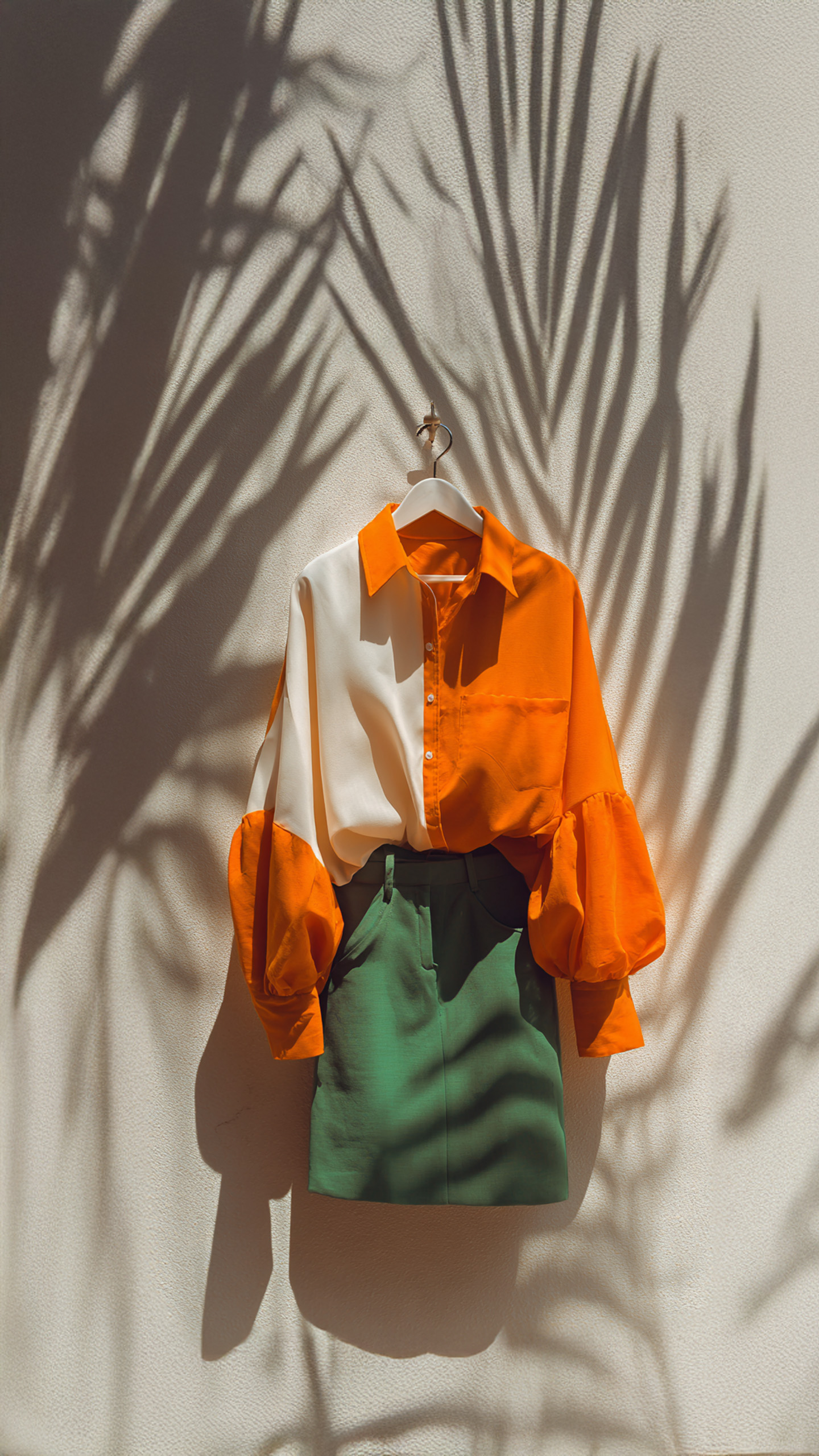 Balanced colours, neutral bases – subtle tricolour styling