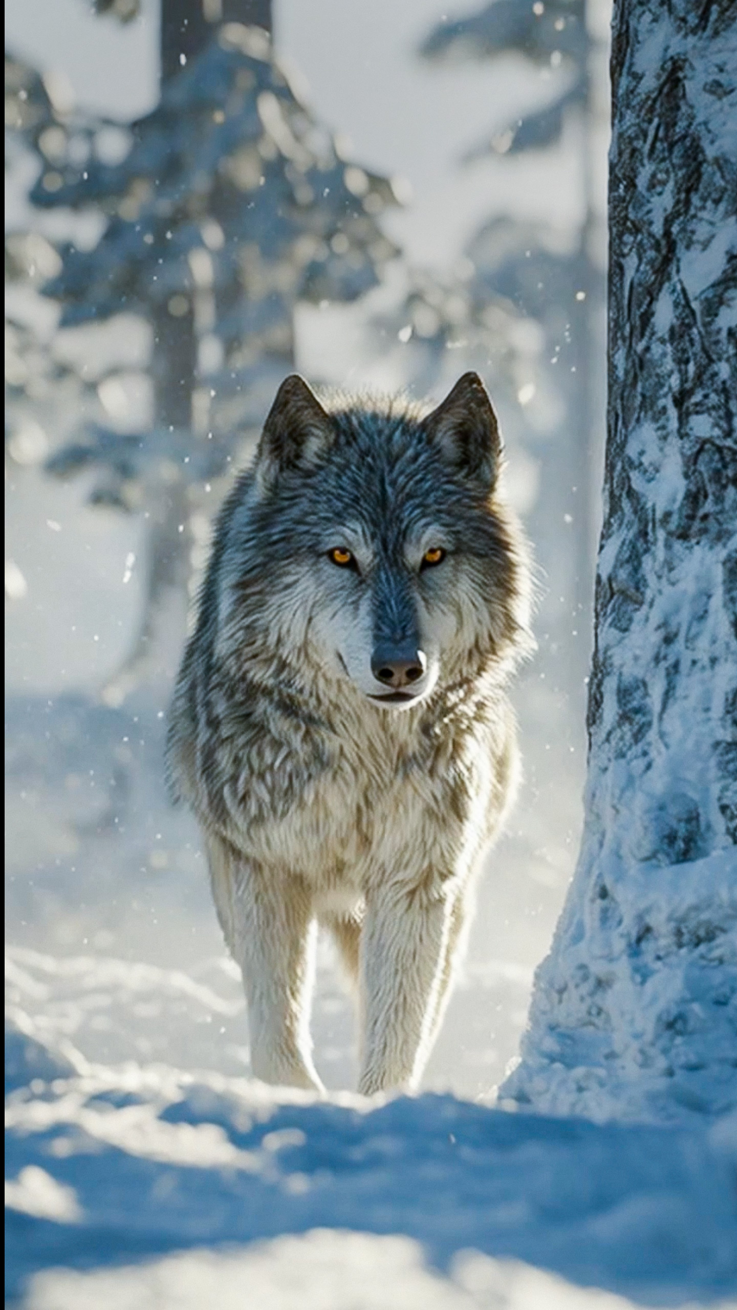 Reindeer and wolves in a dramatic wild chase!