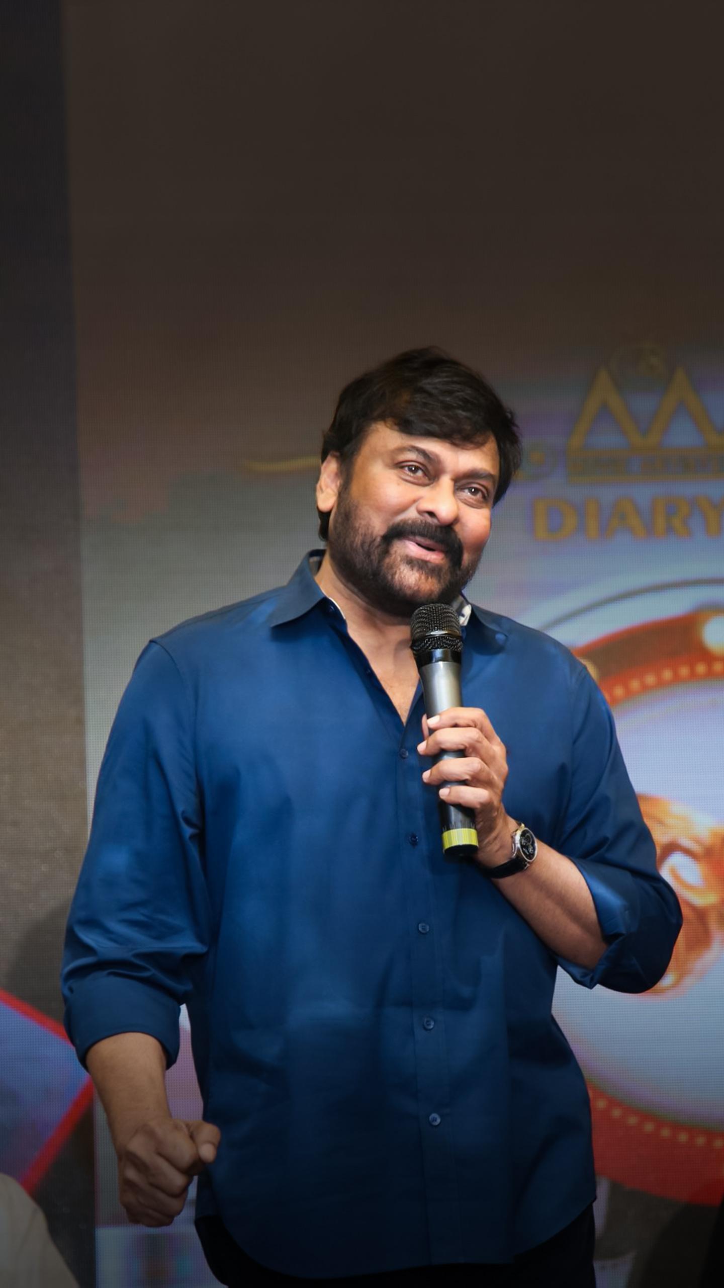 Actor Chiranjeevi receives Telangana govt's NTR National Film Award