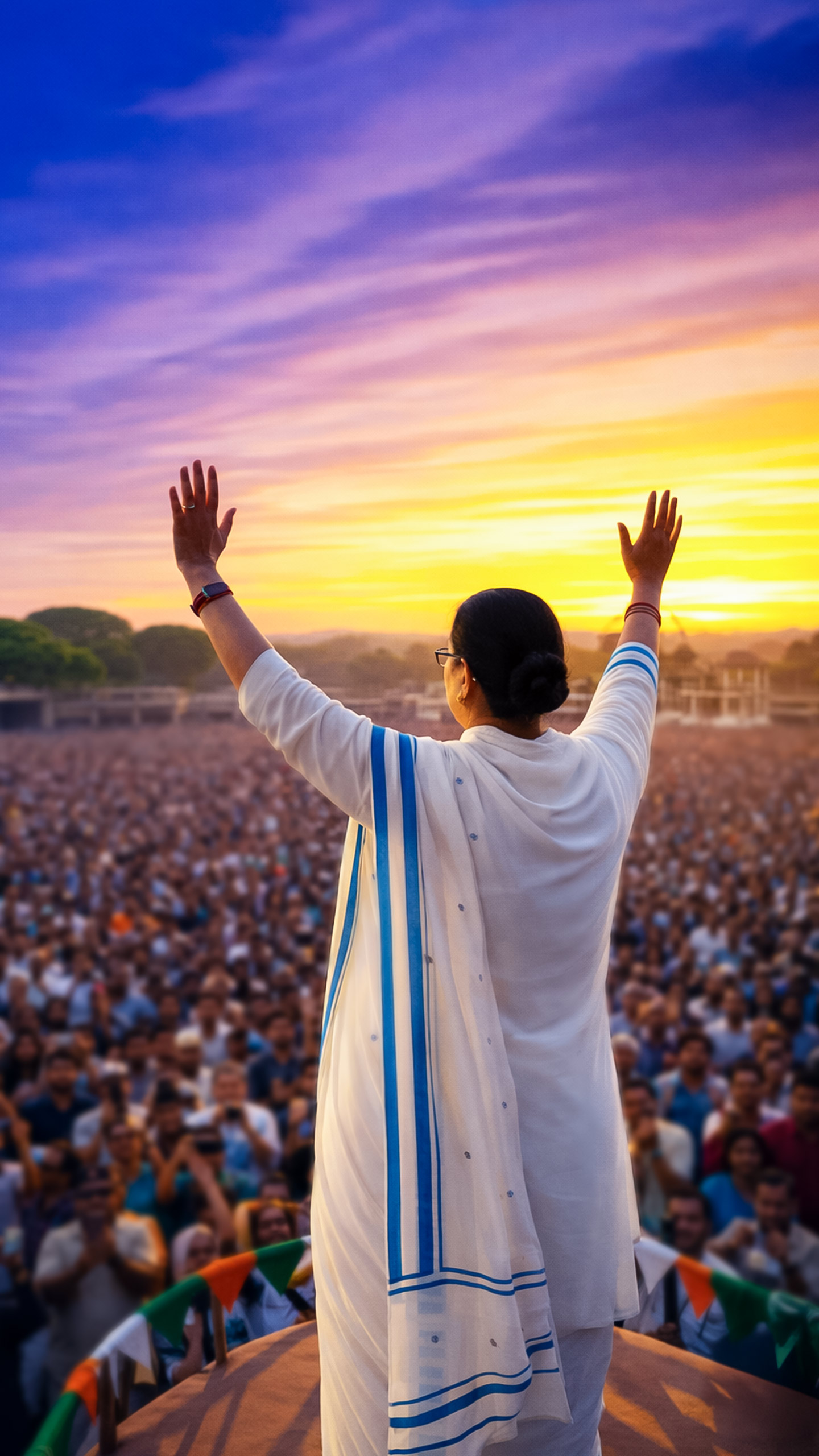 Mamata leads 'padyatra' in Kolkata's Bhabanipur, interacts with people