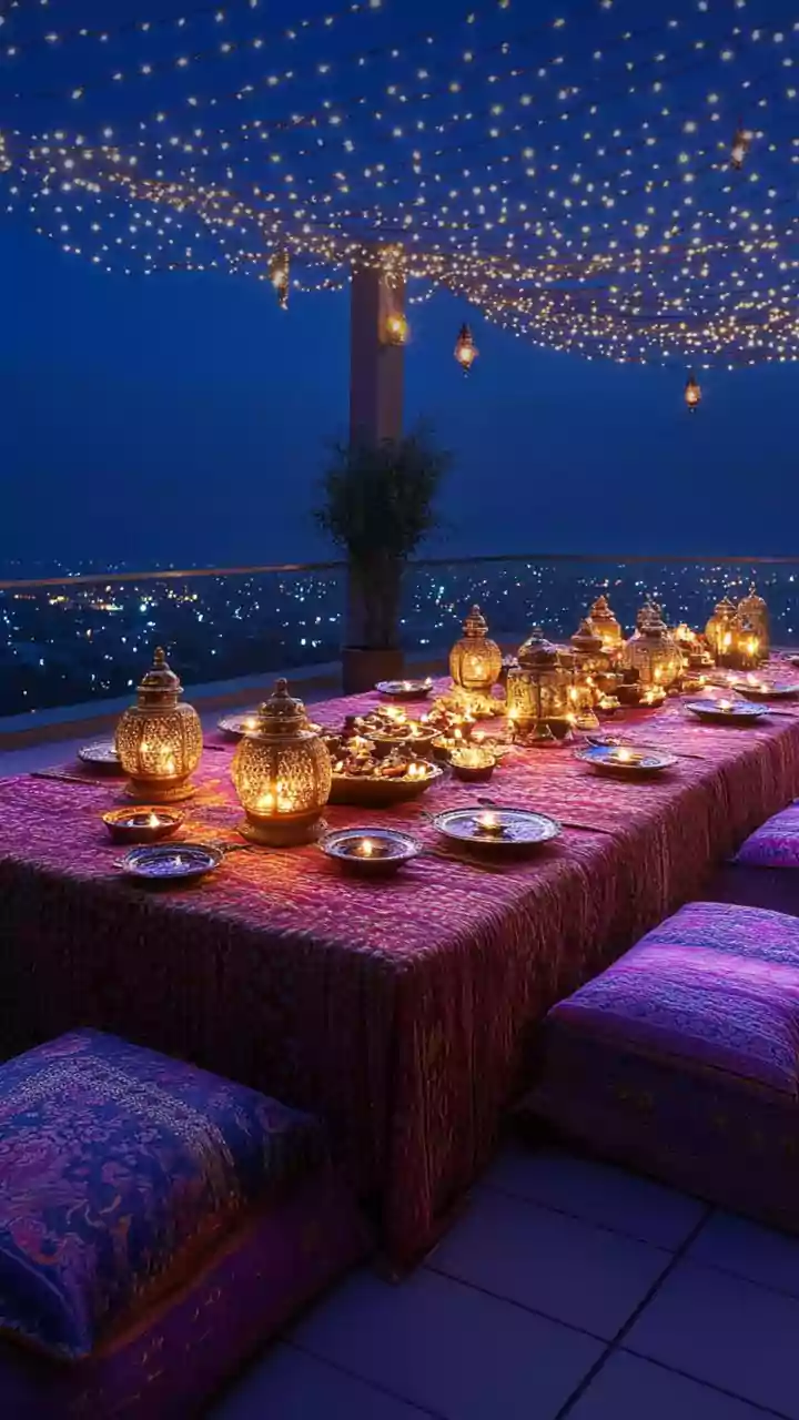 Rain-cleared skies revive terrace dinners under fairy lights