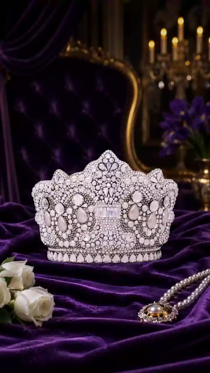 Urvashi Rautela Drips In Pearls At Cannes 2026, Carries ₹5 Lakh Princess Diana–Inspired Crown Clutch – Video