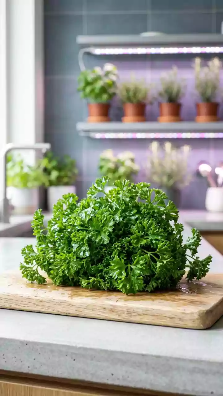 How to grow parsley with LED lights