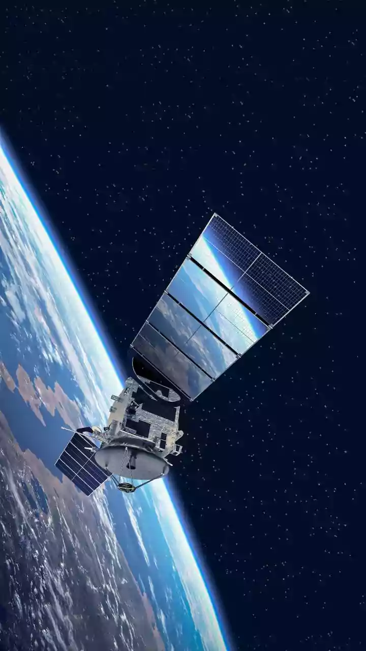 Earth's Stunning Backdrop for Satellite's Giant Reflector Deployment 22,000 Miles Up