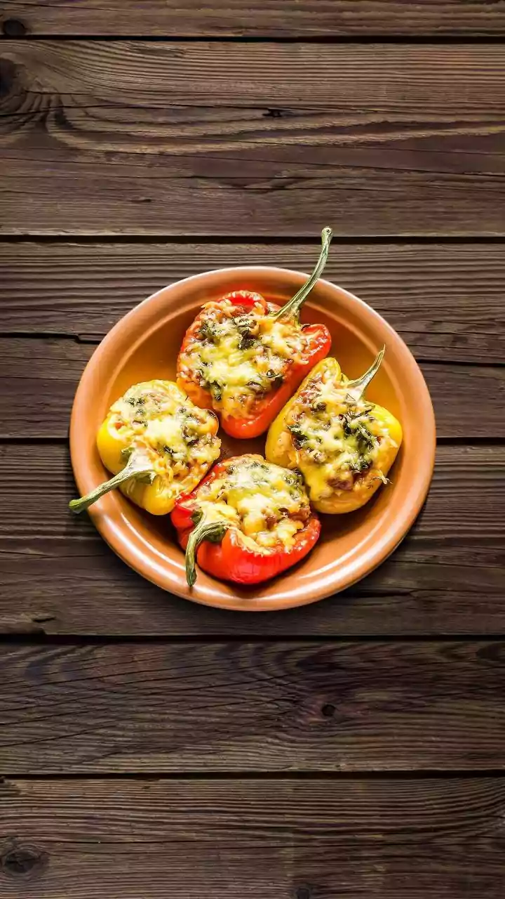 Quick and healthy breakfast: Stuffed peppers