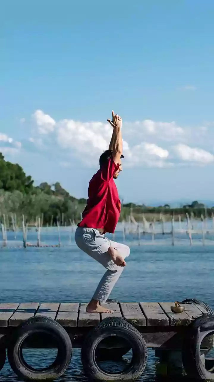Floating Yoga Requires Extra Adjustments to Keep the Body Steady