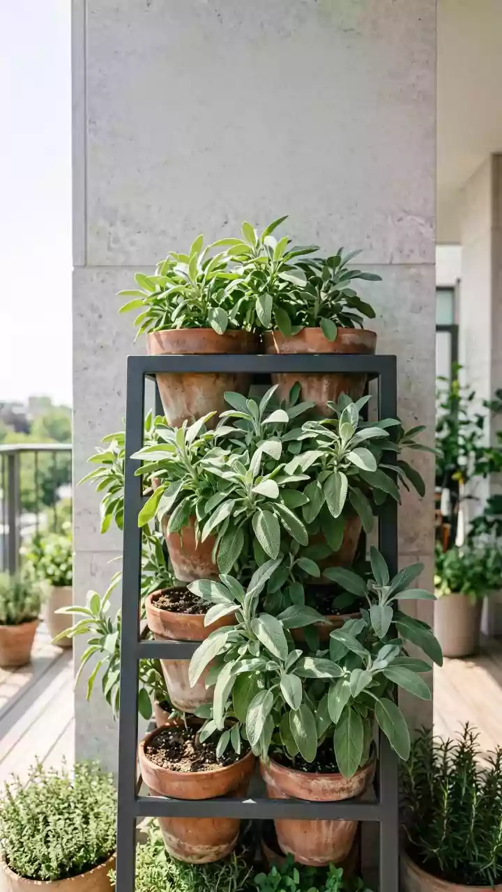 How to grow sage plants in a vertical garden