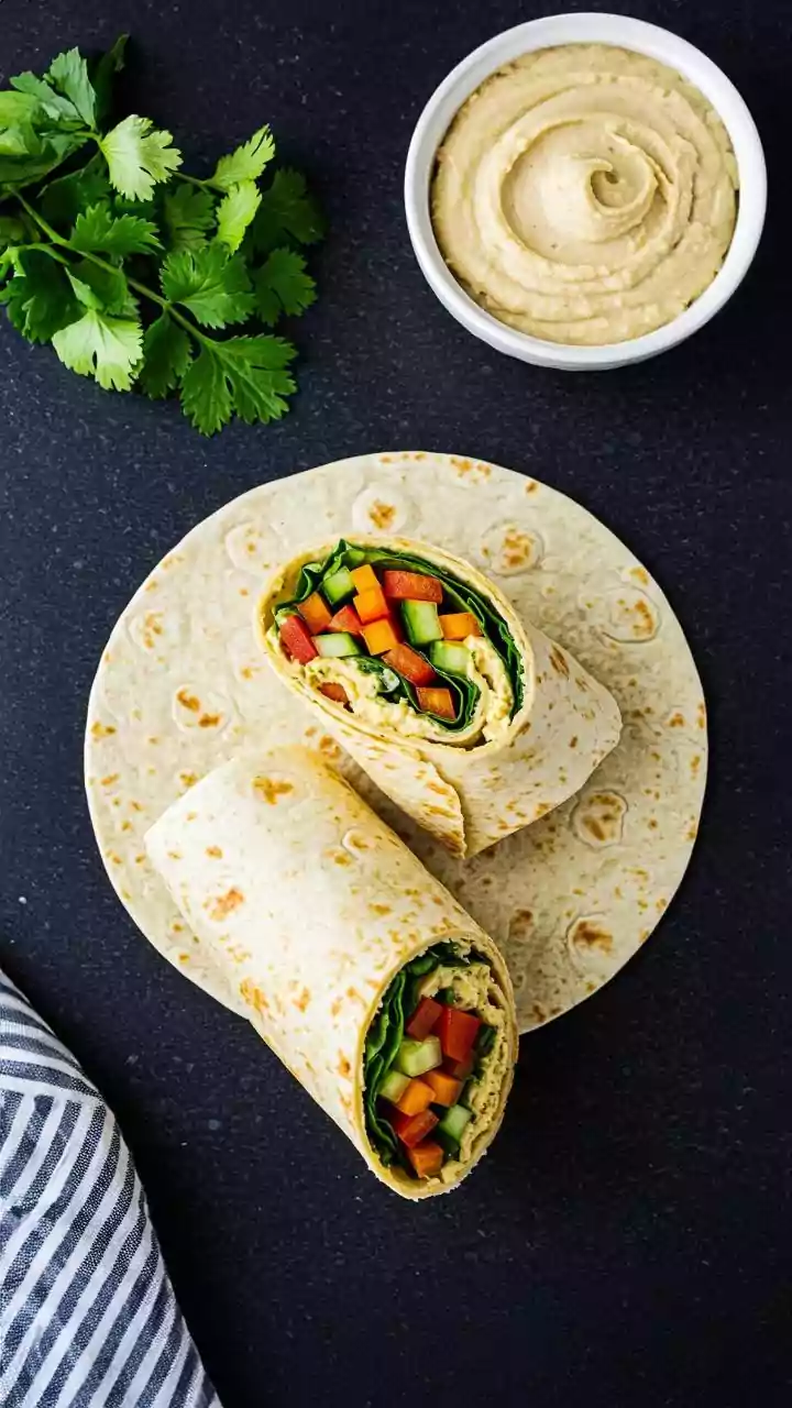 Whip up this vegan hummus wrap in no time