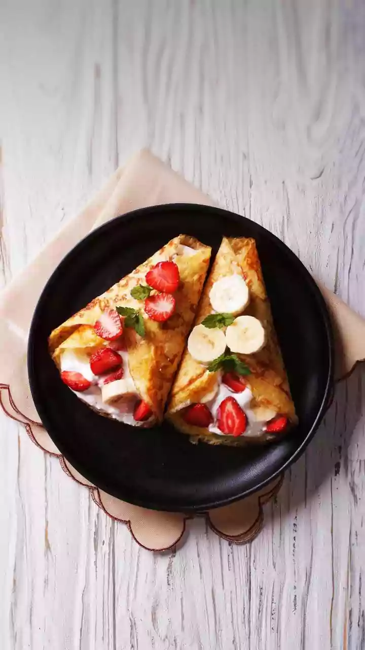 Savoury ragi crepes made from finger millet batter offer gluten free breakfast nutrition