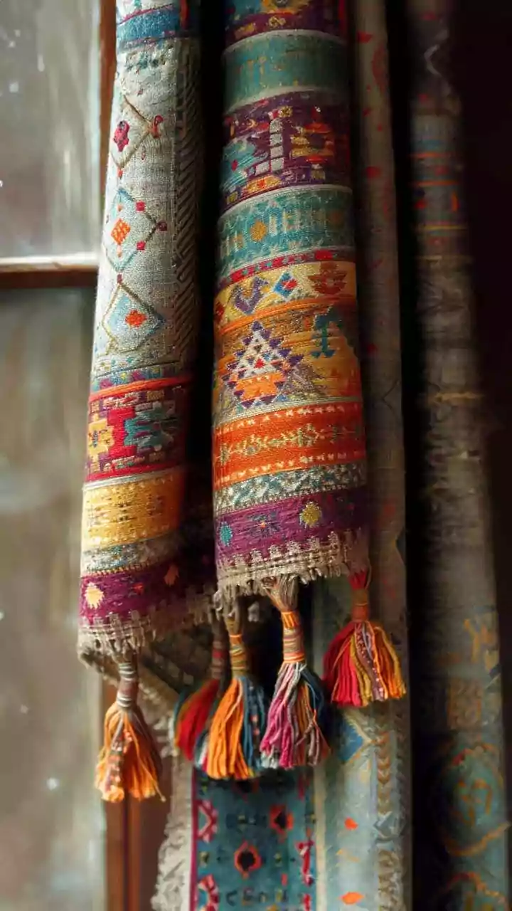 Layered rugs warming cold winter floors instantly