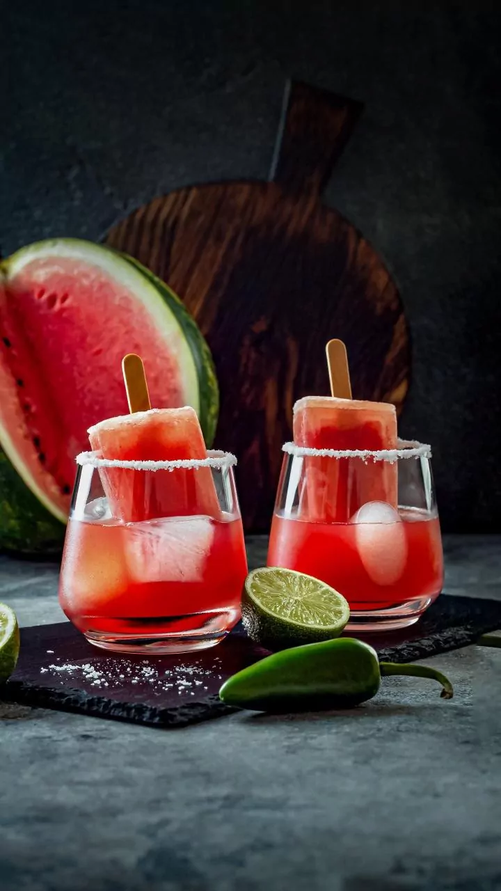 Homemade sports drinks combining coconut water rock salt and lemon power athletes
