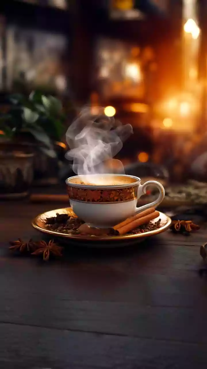 Warm soothing sips easing throat dryness