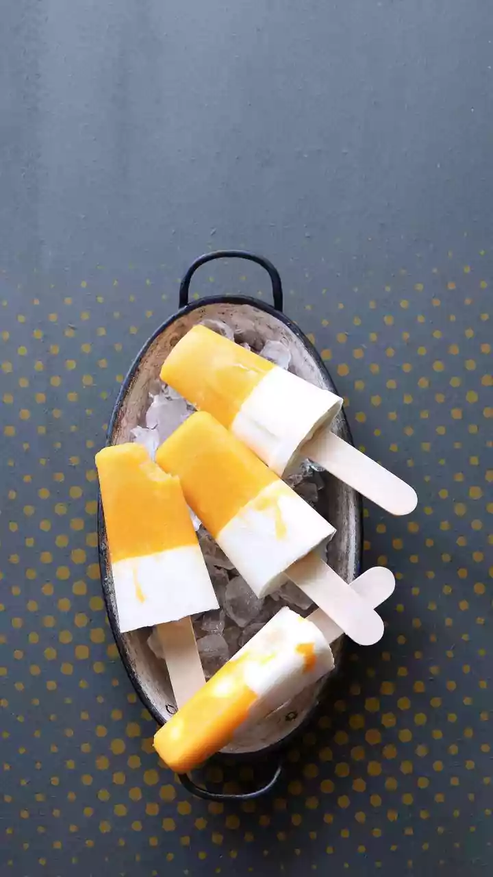 Cool Down With Refreshing Dairy Free Mango And Basil Popsicles