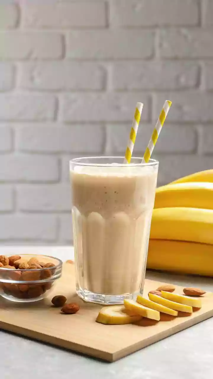 Quick and healthy: Pear and almond smoothie