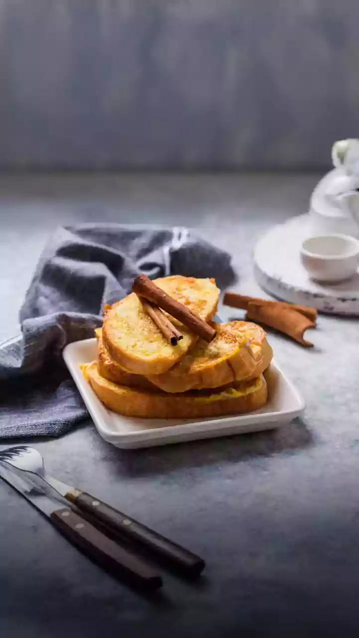 Rabanada de brioche com massa madre