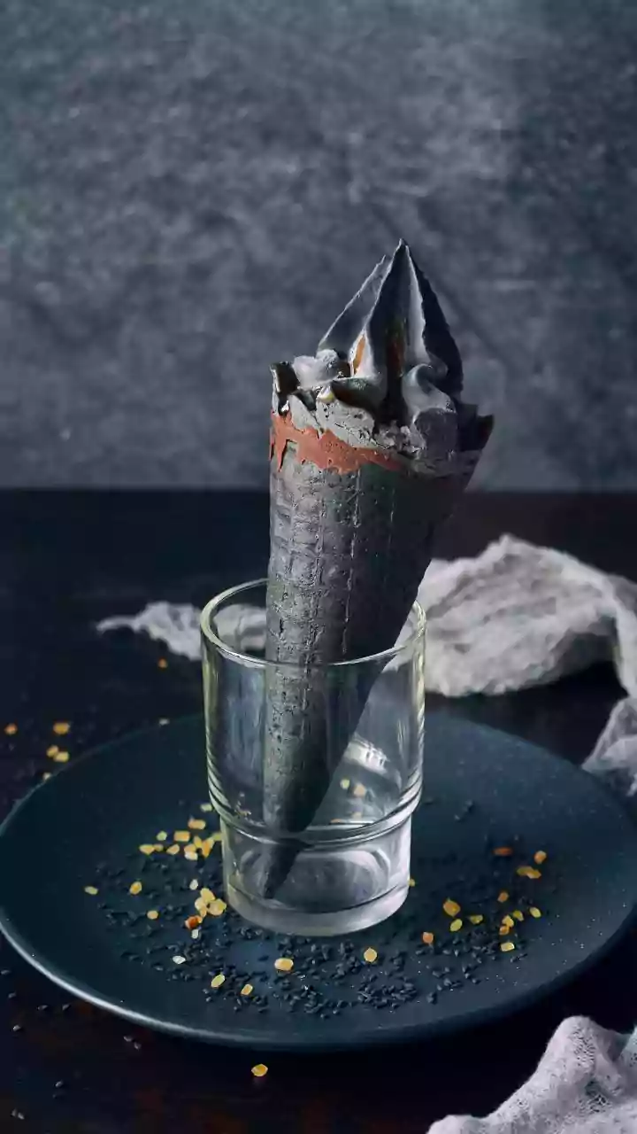 This Stunning Black Sesame Ice Cream Is Trending In India