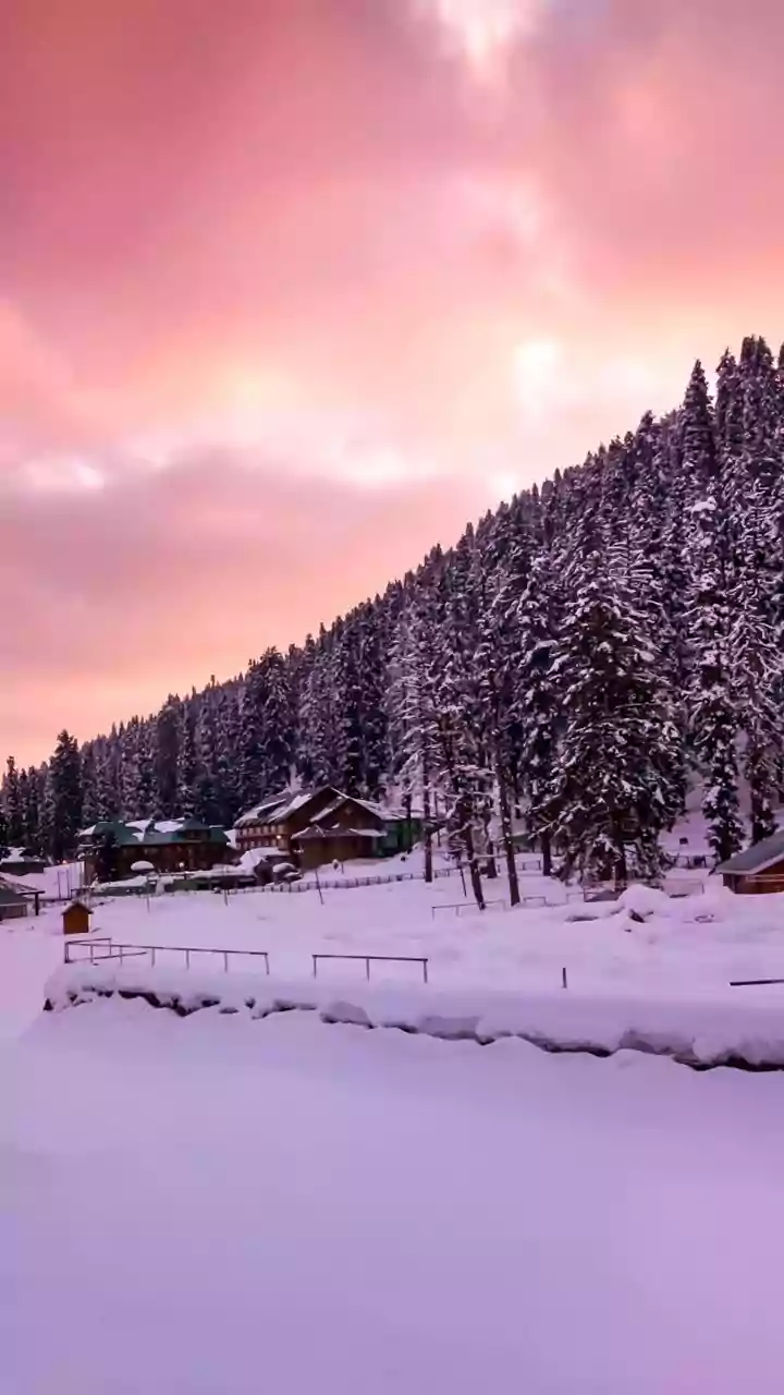 Gulmarg's Snowy Transformation: A Winter Wonderland