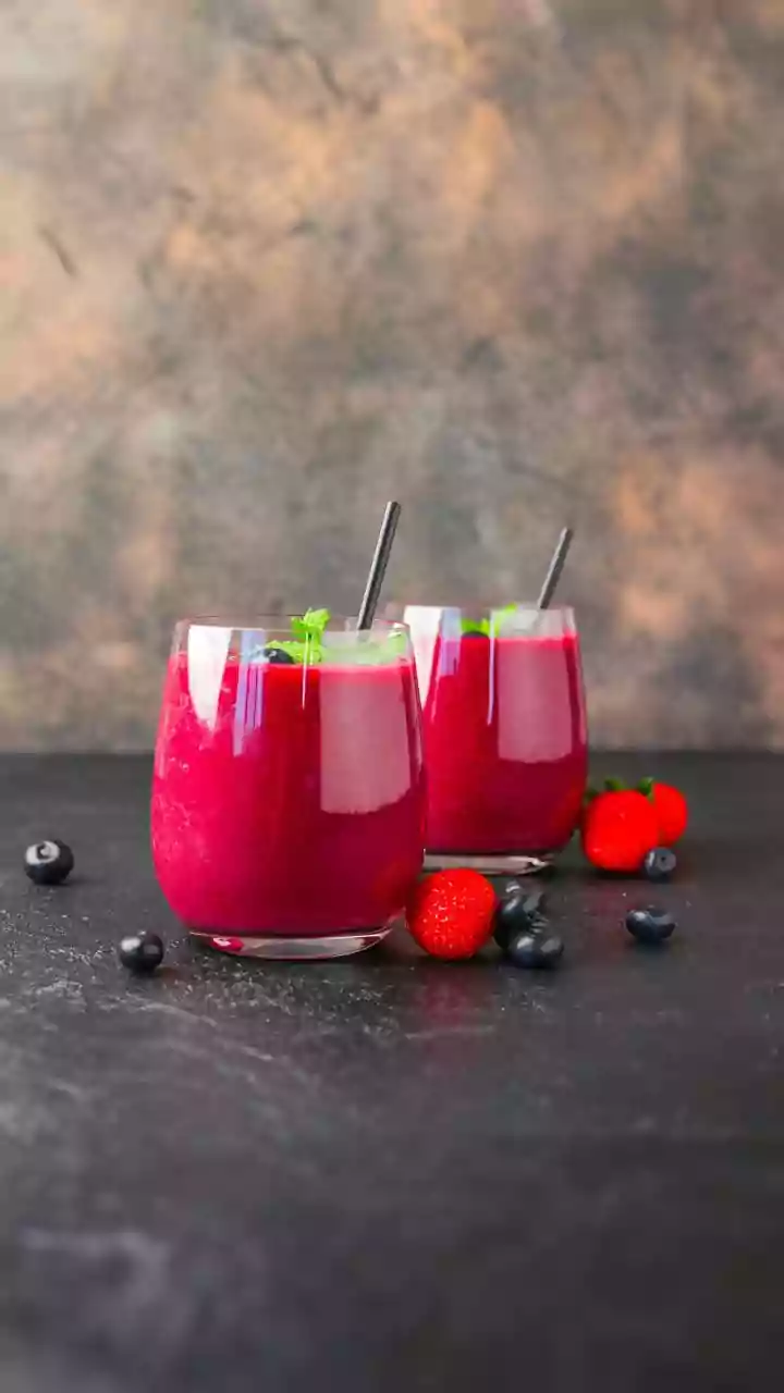 Cold steeped kokum and jamun fruit mocktails offer healthy thirst quenching options daily
