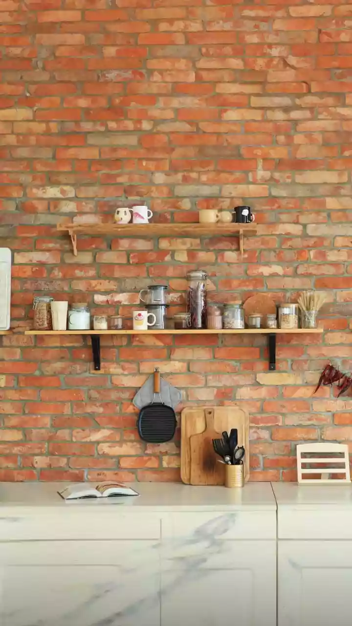 Adding exposed brick walls to decor can give rustic twist