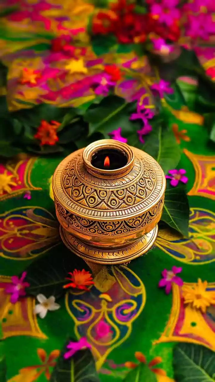 Eco-Conscious Youth Turn Leftover Temple Flowers Into Gorgeous Rangolis