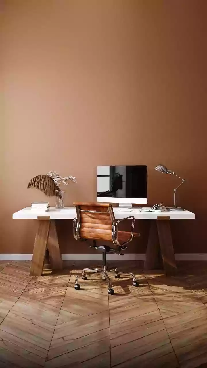 Upgrade Home Office Setups With Minimalist Wooden Organizers Warm Lighting And Textured Desk Mats
