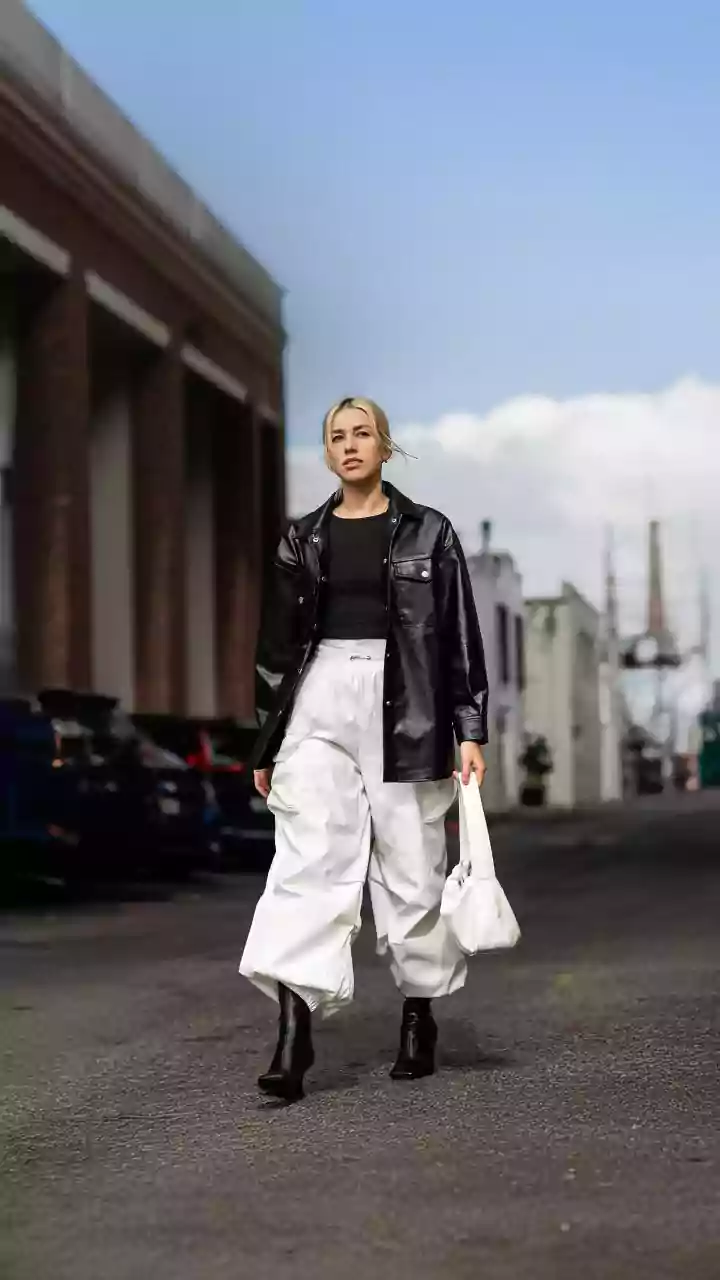 How to style faux leather trousers