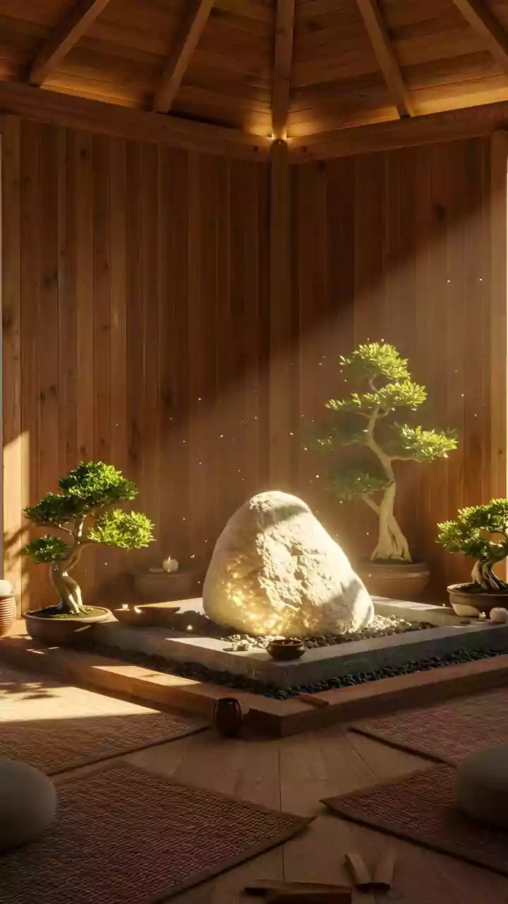 Bring Peace Home With an Indoor Pebble Bamboo Zen Garden