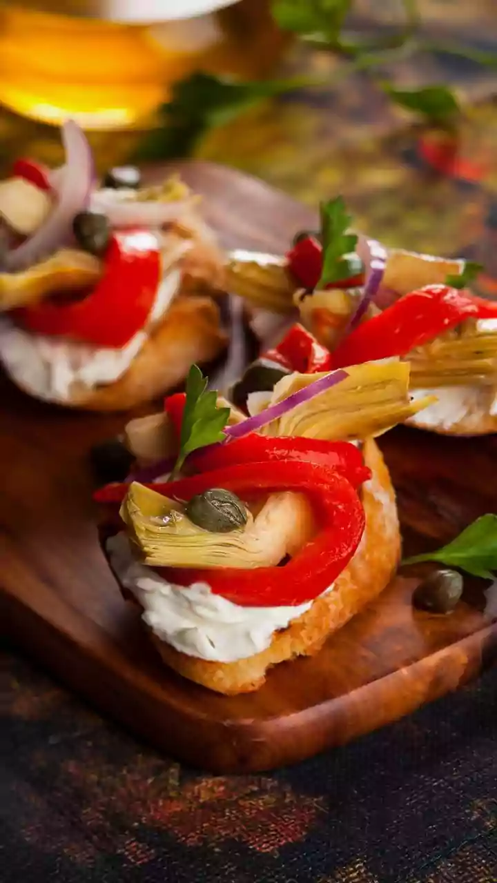 Quick and tasty: Roasted bell pepper bruschetta