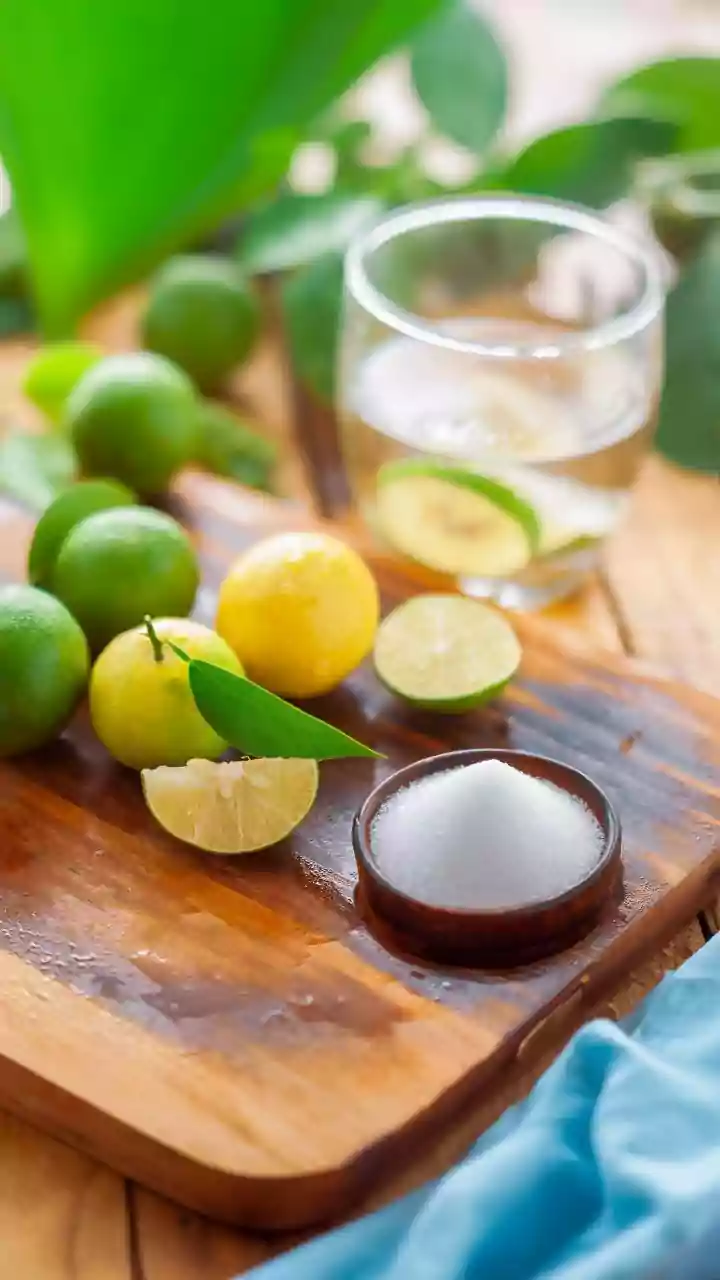 Coconut water rock salt lemon drinks provide natural electrolyte hydration during workouts