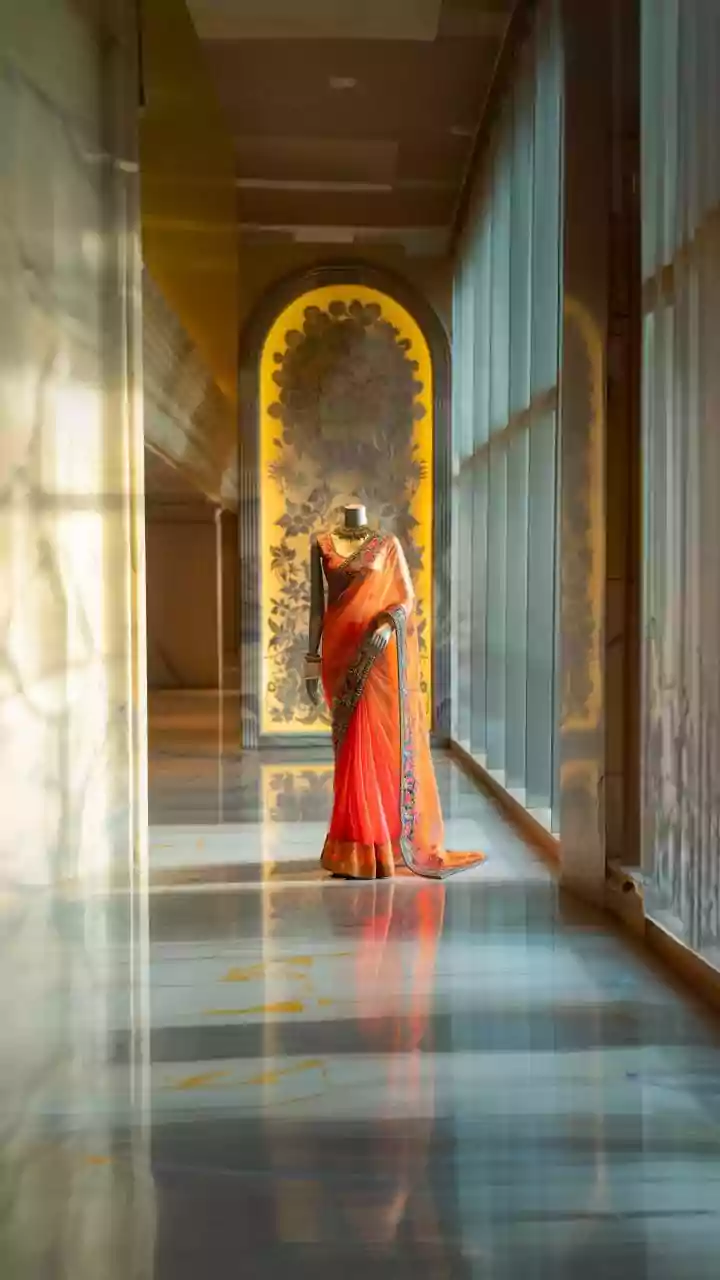 How Upcycling Old Silk And Cotton Sarees Into Drapes Celebrates India Rich Woven Textile History Indoors