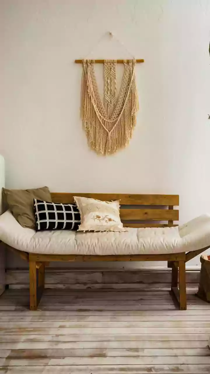 A Batik Wall Hanging Can Echo Cushion Or Rug Colours Without Matching Exactly