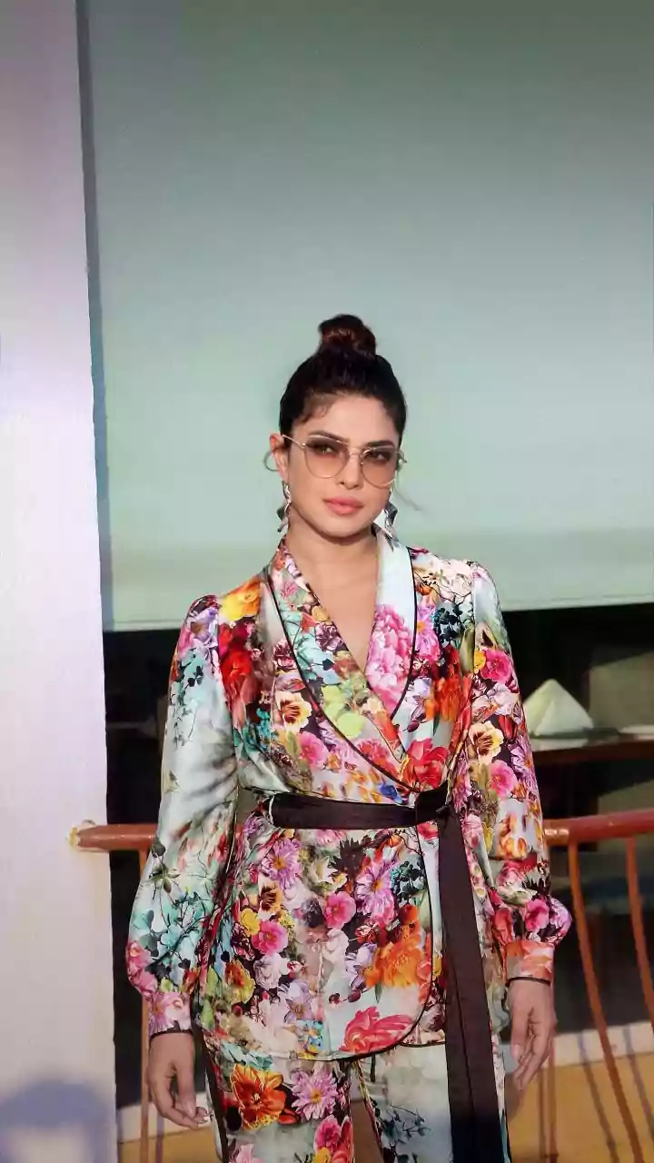 Priyanka Chopra's Floral Ensemble Steals The Show During Her Short Mumbai Visit