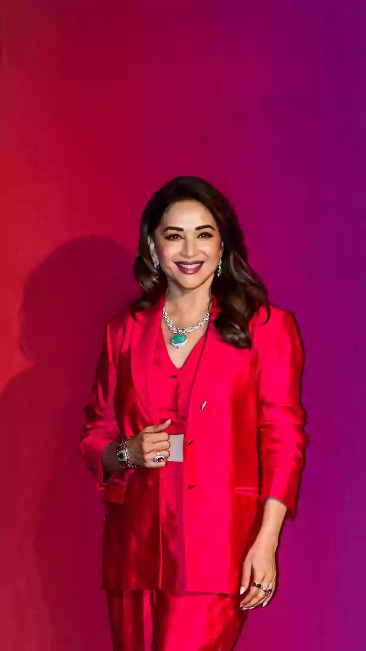 Madhuri Dixit Reworks The Classic Pantsuit With A Skirted Silhouette