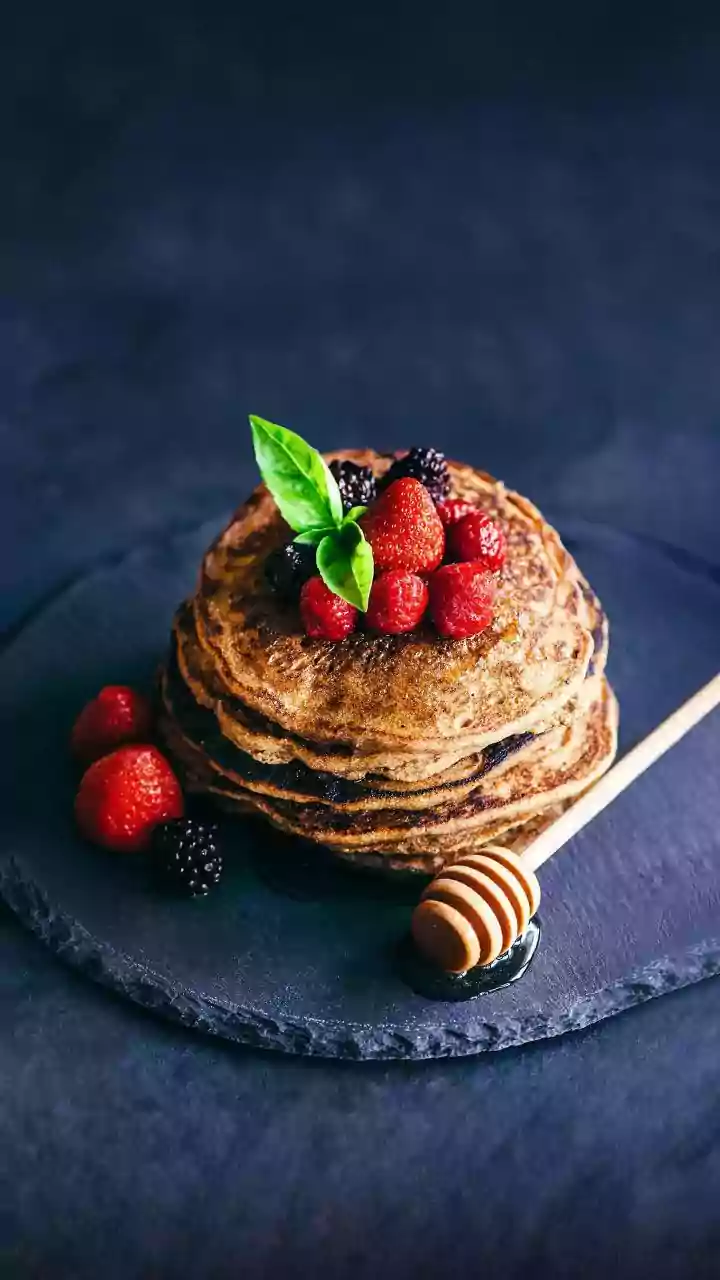 Ragi Pancakes Can Be Served With Honey In Small Amounts Or Fresh Fruit
