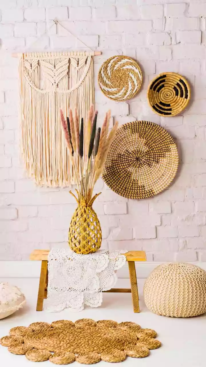 Add traditional craftsmanship with these woven wall art pieces