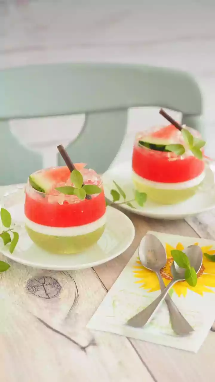 How to make a cool watermelon cucumber parfait