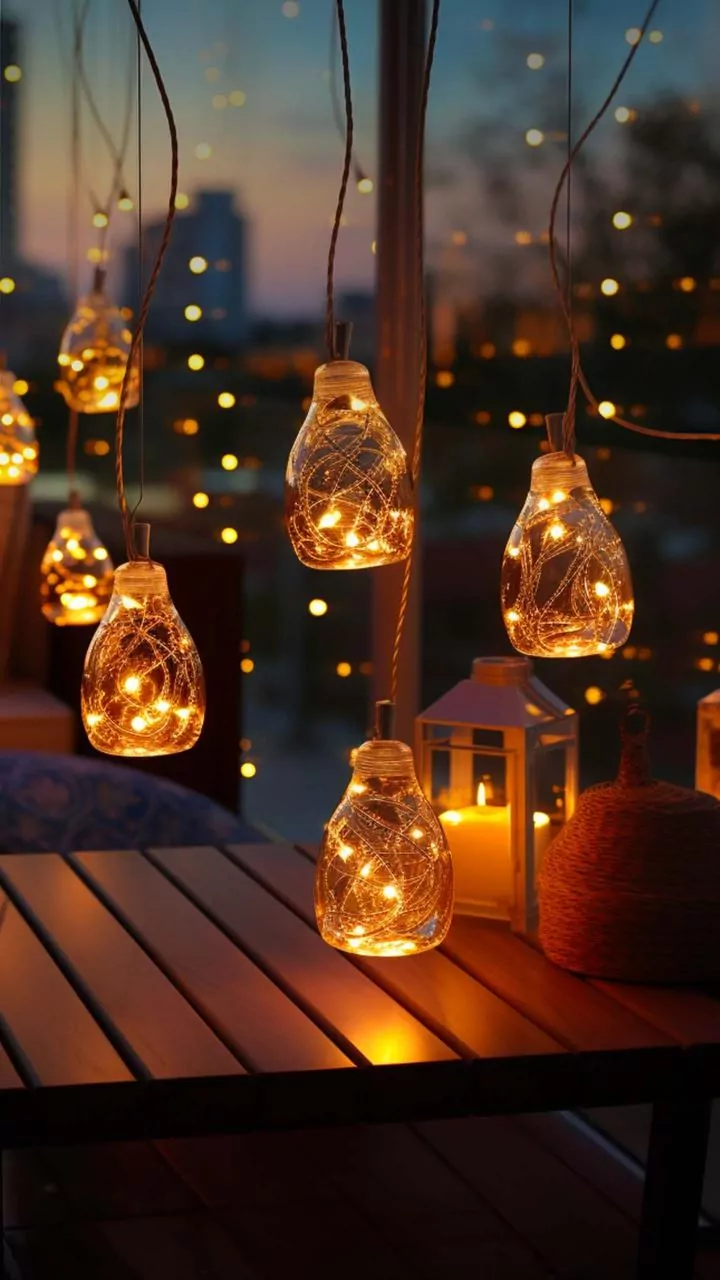 Rain clears, teens create mini cafés in glowing balconies