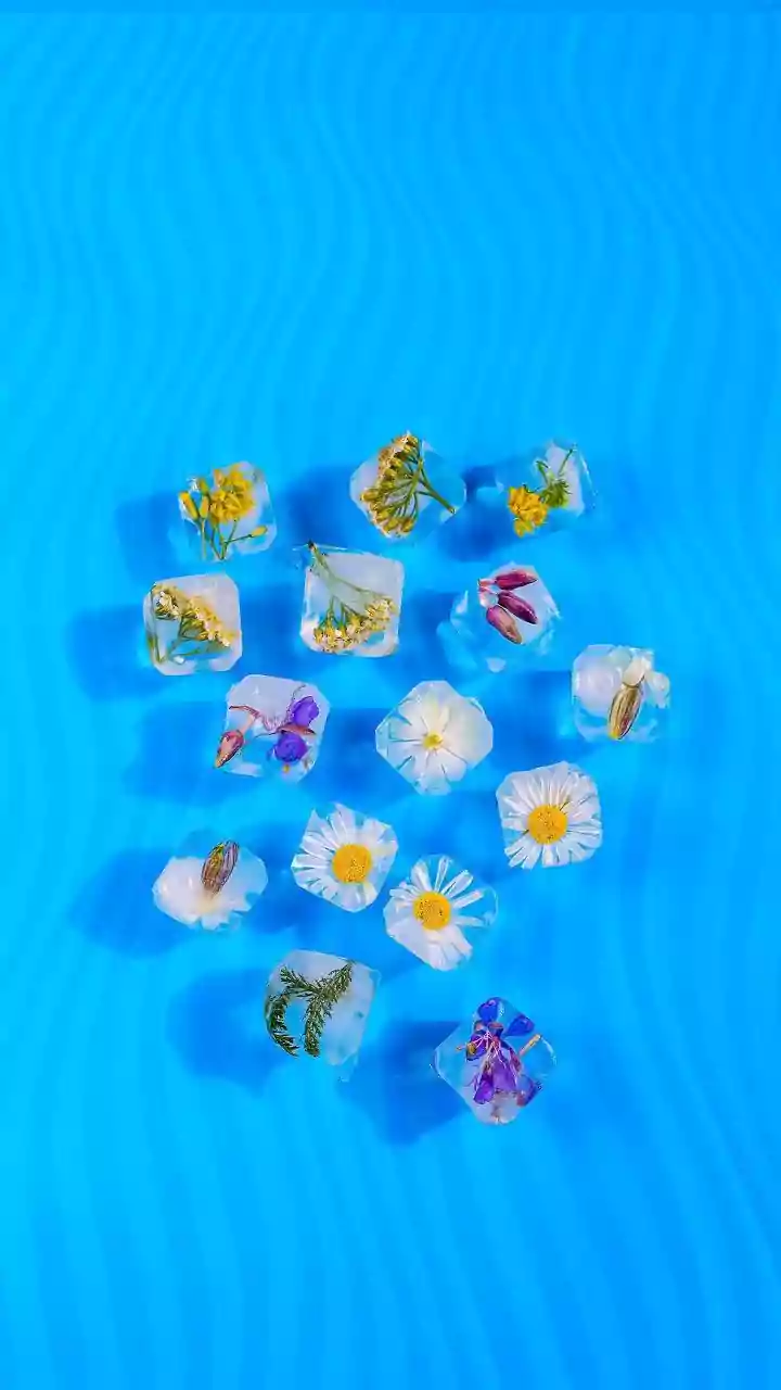 A Few Ice Cubes Can Keep Herbs Cooler During Blending