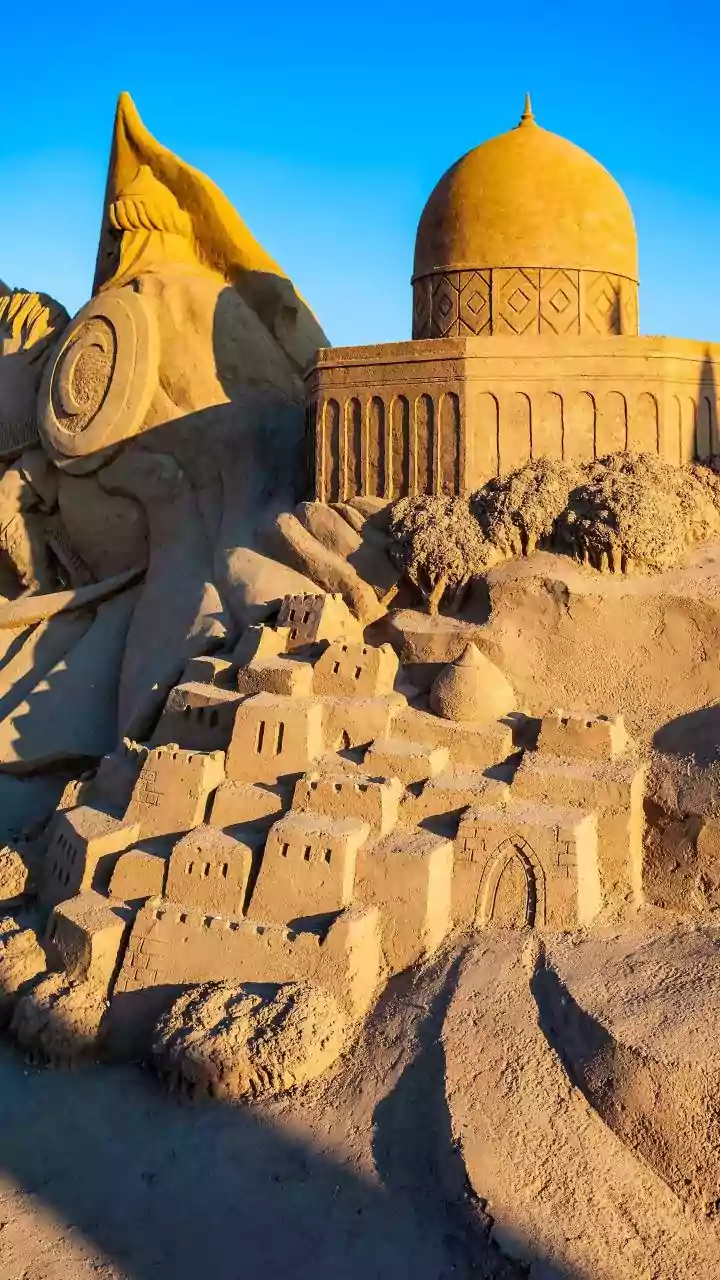 Giant Colorful Sand Art Installations Celebrate Monsoon On Indian Beaches