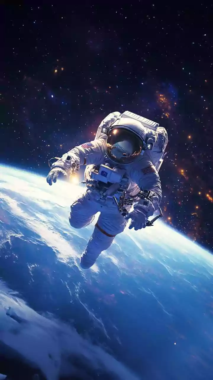 Cosmic Reminder: White Space Suits Reflect Harsh Unfiltered Sun Rays