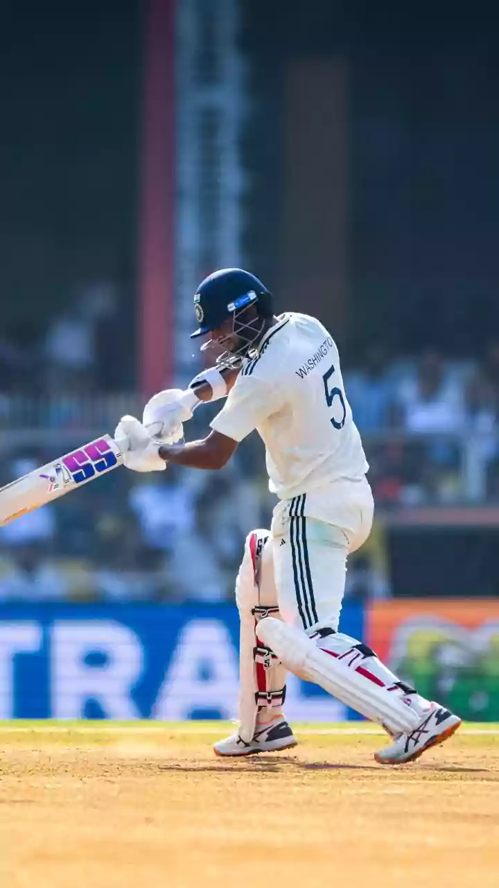 One-off Test: Sundar scores 52* as India declare at 564/8