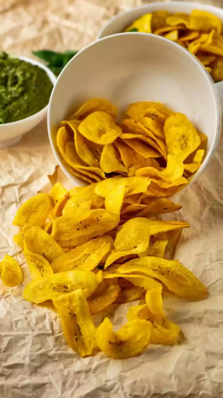 Air fried nadru chips give health conscious city diners guilt free regional snack options