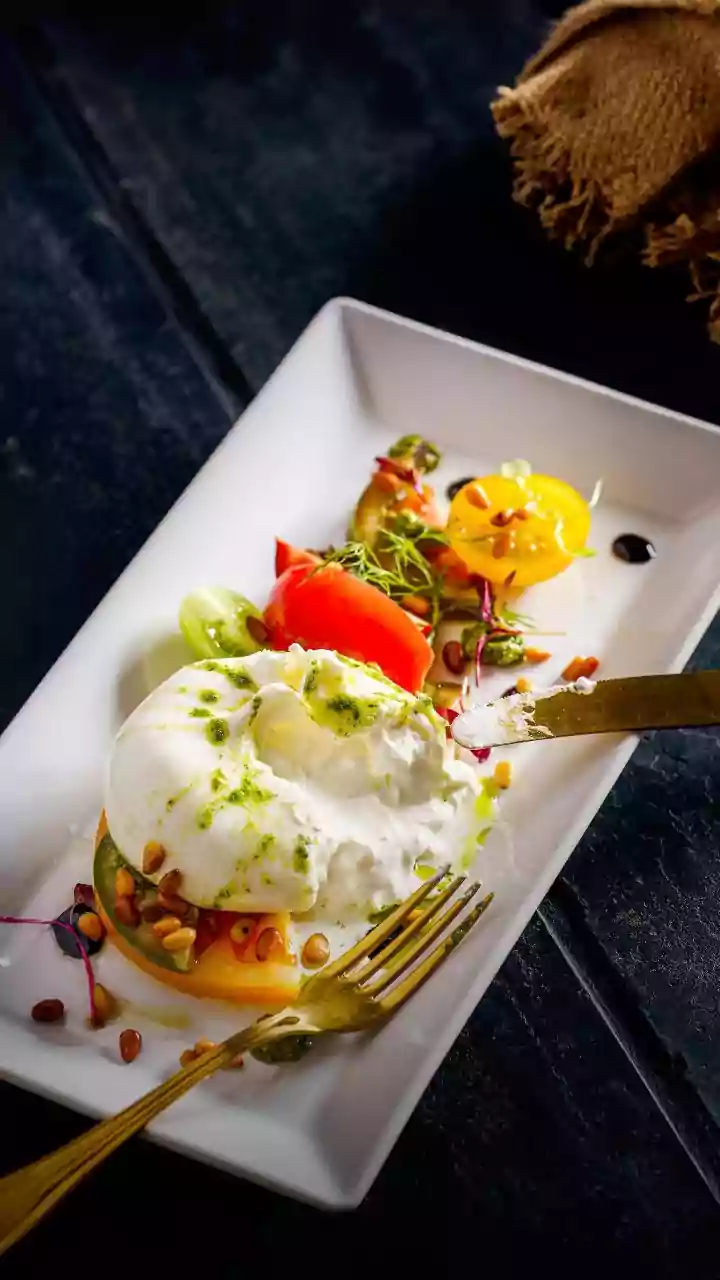 Summer's Star: Creamy Burrata & Heirloom Tomato Salad with Toasted Panko Crunch