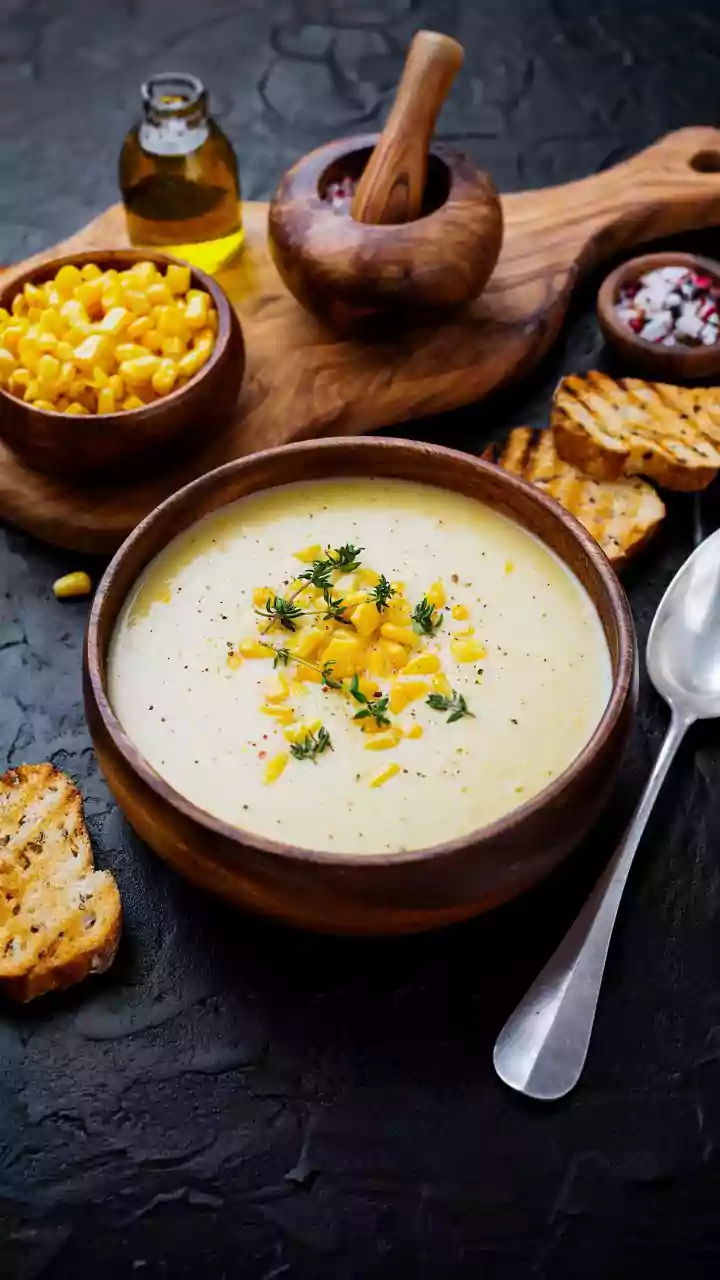 Cool breezy nights call for creamy sweet corn soups