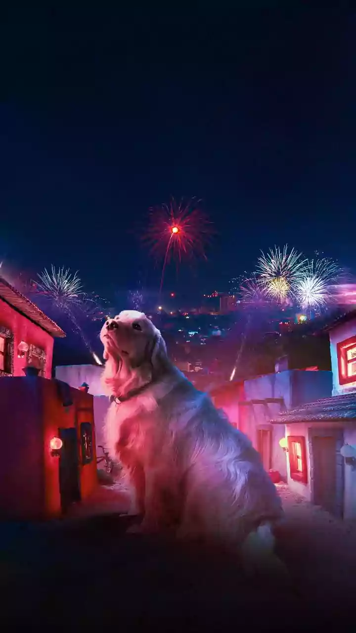 Light showers and fireworks ahead — protect pets from noise and stress