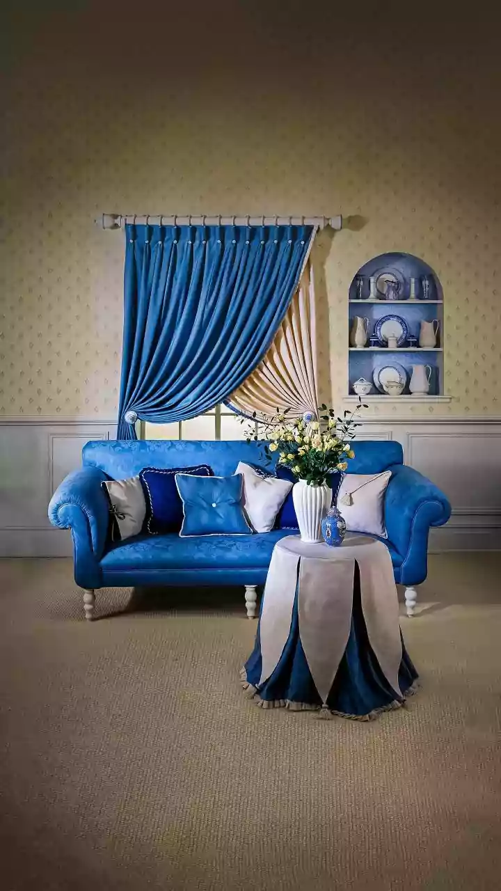 Decor Guide: Combining Classic Blue Batik Patterns With Clean White Interior Backgrounds
