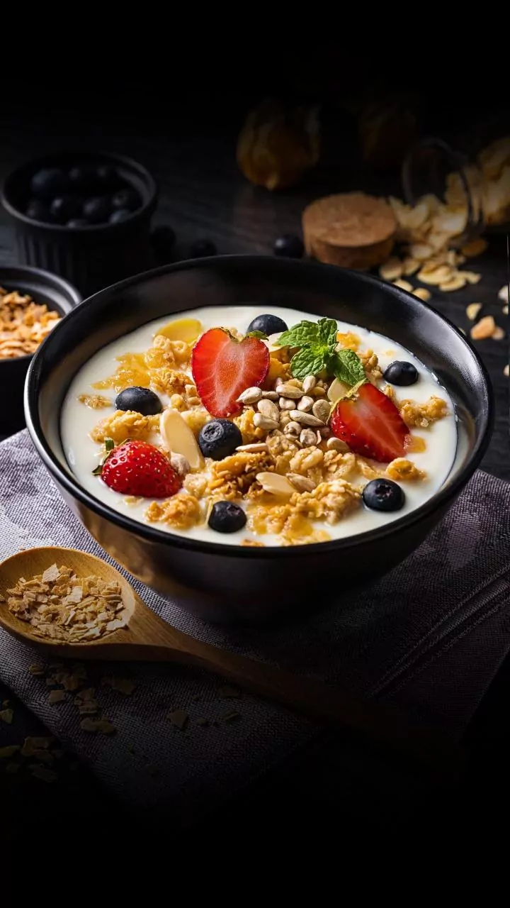 Plain Yoghurt Becomes Five Balanced Breakfasts With Fruit and Oats