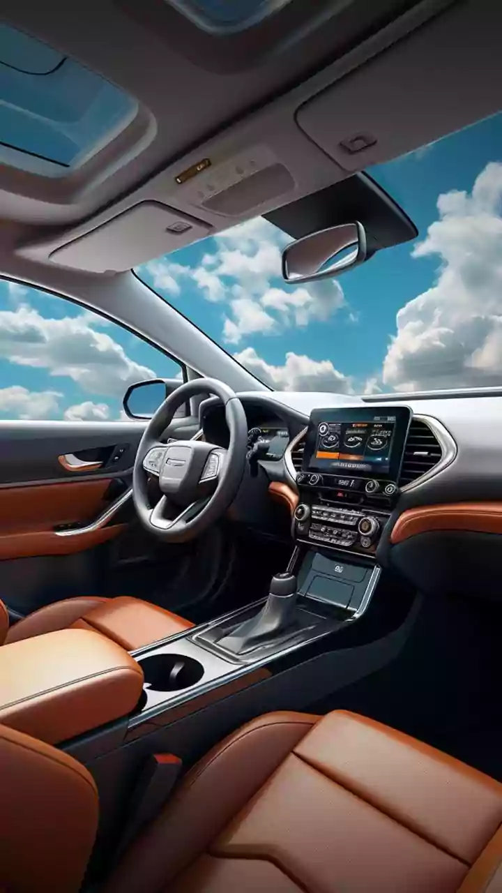 Parked car heating rapidly under direct March sun