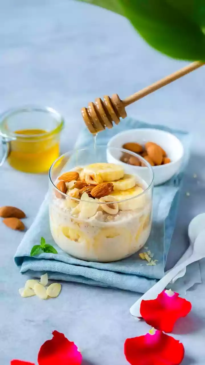 This honey almond parfait is delicious